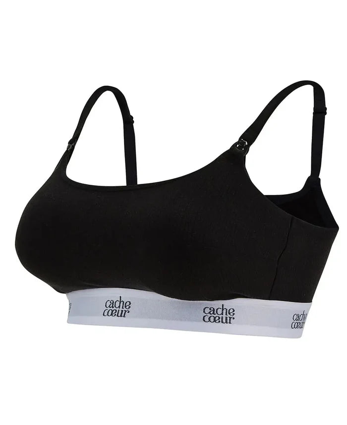 Absorbent nursing bra Bodyguard Black