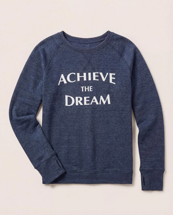 Ink Navy $|& Interval Acheive the Dream Graphic Pullover - Hanger Detail