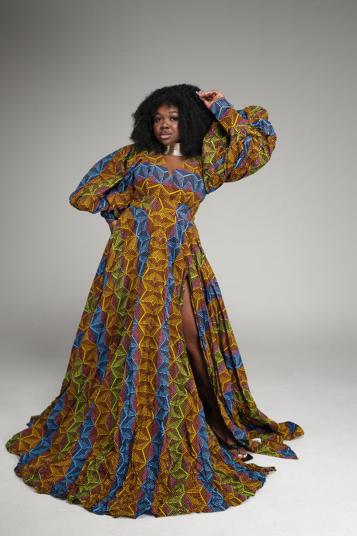 African print ball gown, African print dress.❤️🔥