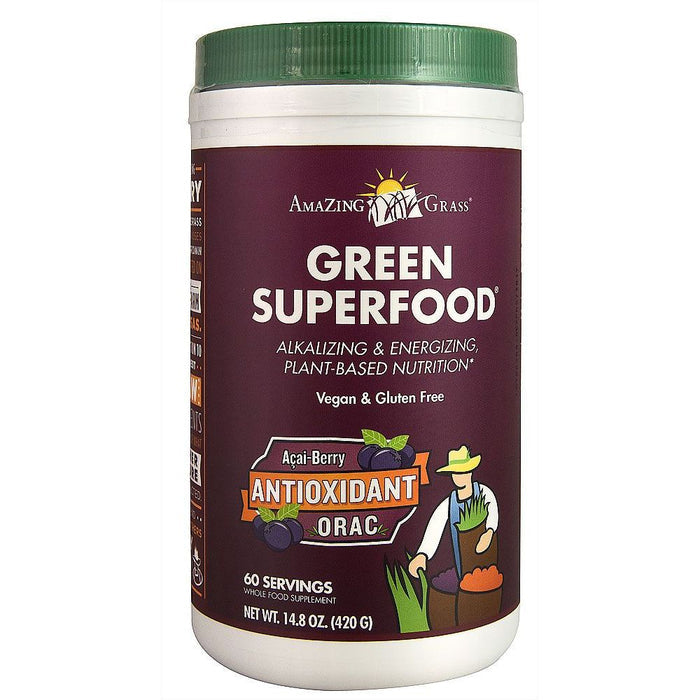 Amazing Grass Green Superfood Antioxidant Sweet Berry 60 Servings 420g - Supplement Facts panel