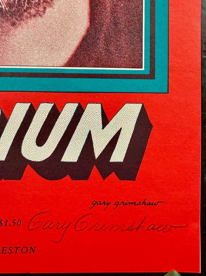 AUCTION - Gordon Lightfoot - Gary Grimshaw Signed - 1972 Poster - Ann Arbor, MI - Mint