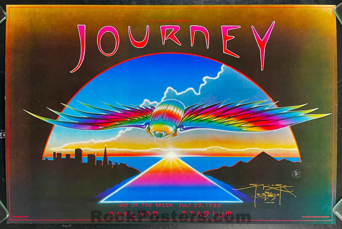 AUCTION - Journey - Day on the Green - Oakland 1980 - Stanley Mouse Signed - Near Mint - SF Rock Posters & Collectibles