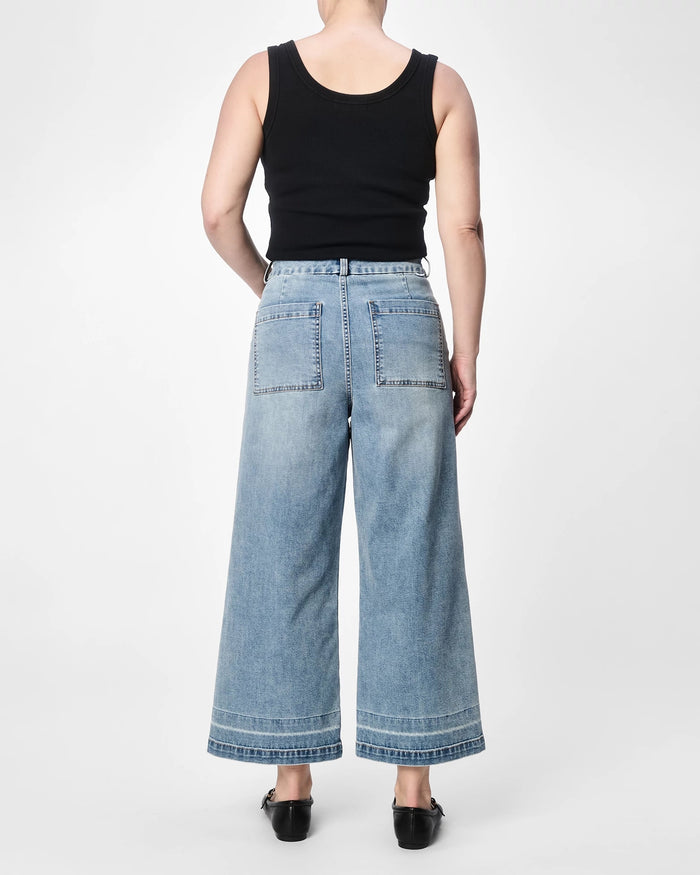 Hillcress $|& Dear John Audrey Super High Rise Wide Leg Jeans with Released Hem - Hanger Side
