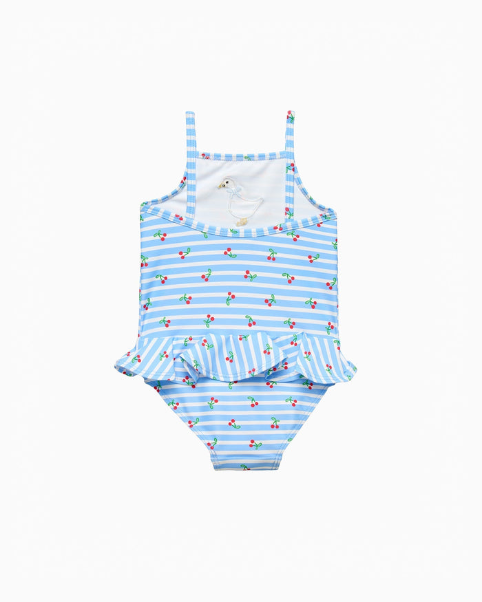 Hampton Swim Swimsuit Baby Cherry Stripe Duck Swimsuit in Blue