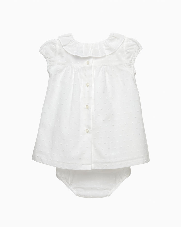 Lapinou Dress Baby My First Smocked Dress in Cherries