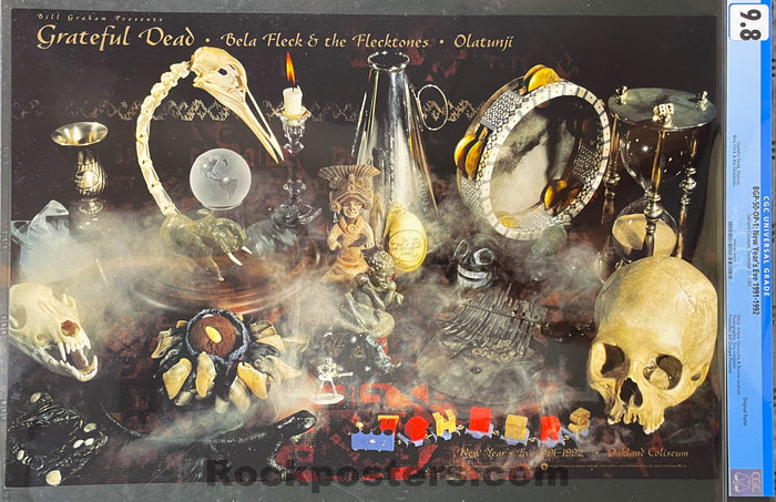 BGP-50 - Grateful Dead - New Years 1991 Poster - Oakland Coliseum - CGC Graded 9.8 - SF Rock Posters & Collectibles
