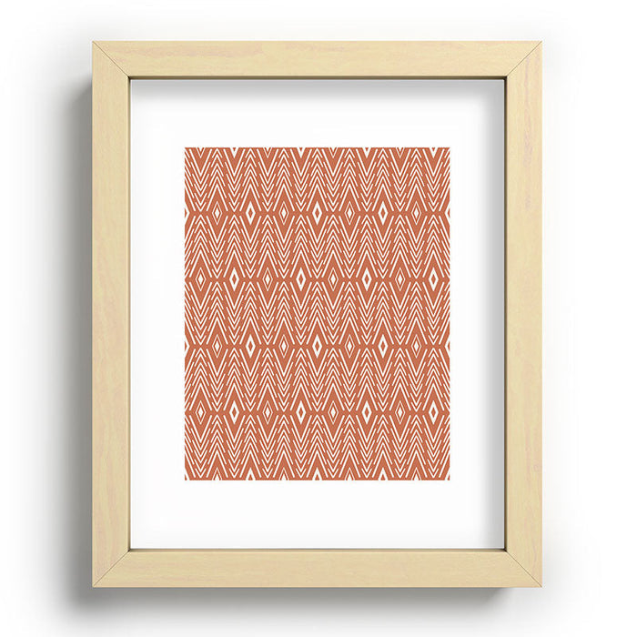 Bohemian Diamonds Clay Recessed Framing Rectangle