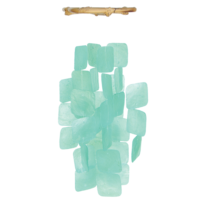 Capiz Chime Small Square | Turquoise