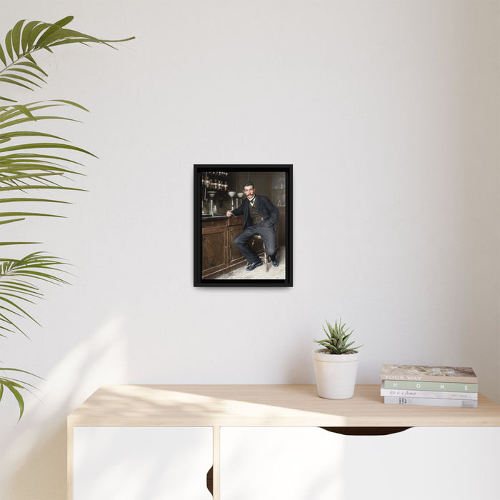celibataire 024 | Framed Vintage Photo - Matte Canvas