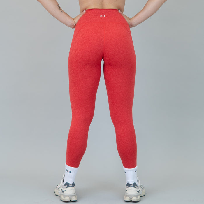 Heather Lollipop Charge Legging 25"- No Front Seam - Higher Rise by FLEO - 4