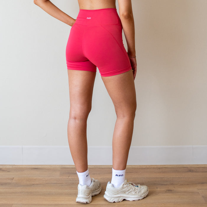 Watermelon Charge Short 5" - No Front Seam - Higher Rise by FLEO - 4