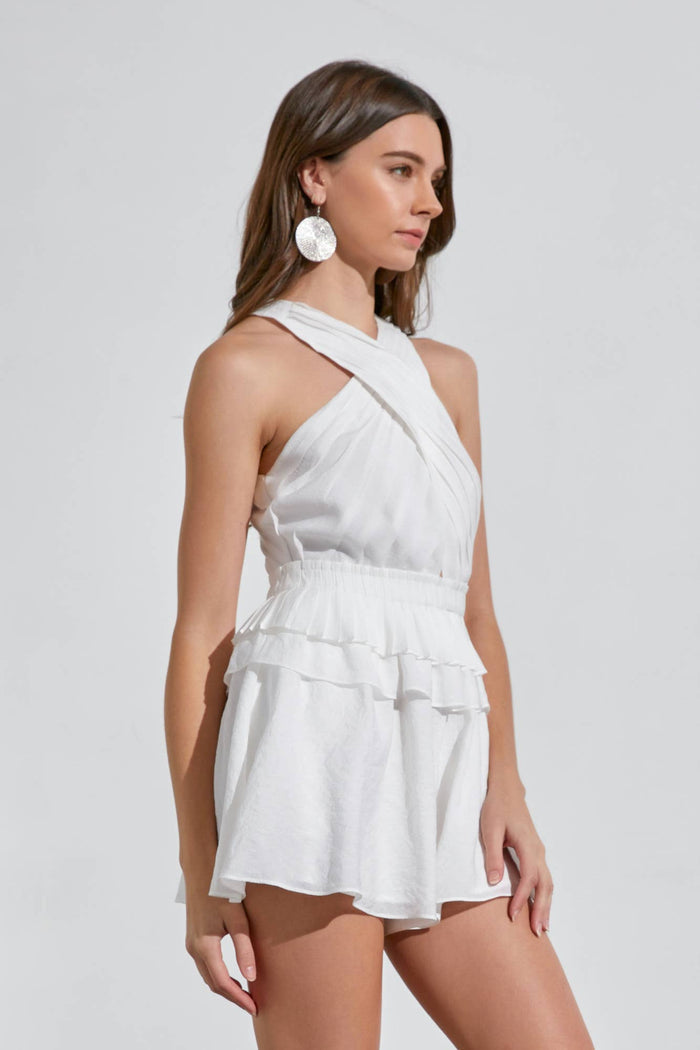 *Cross Neck Romper