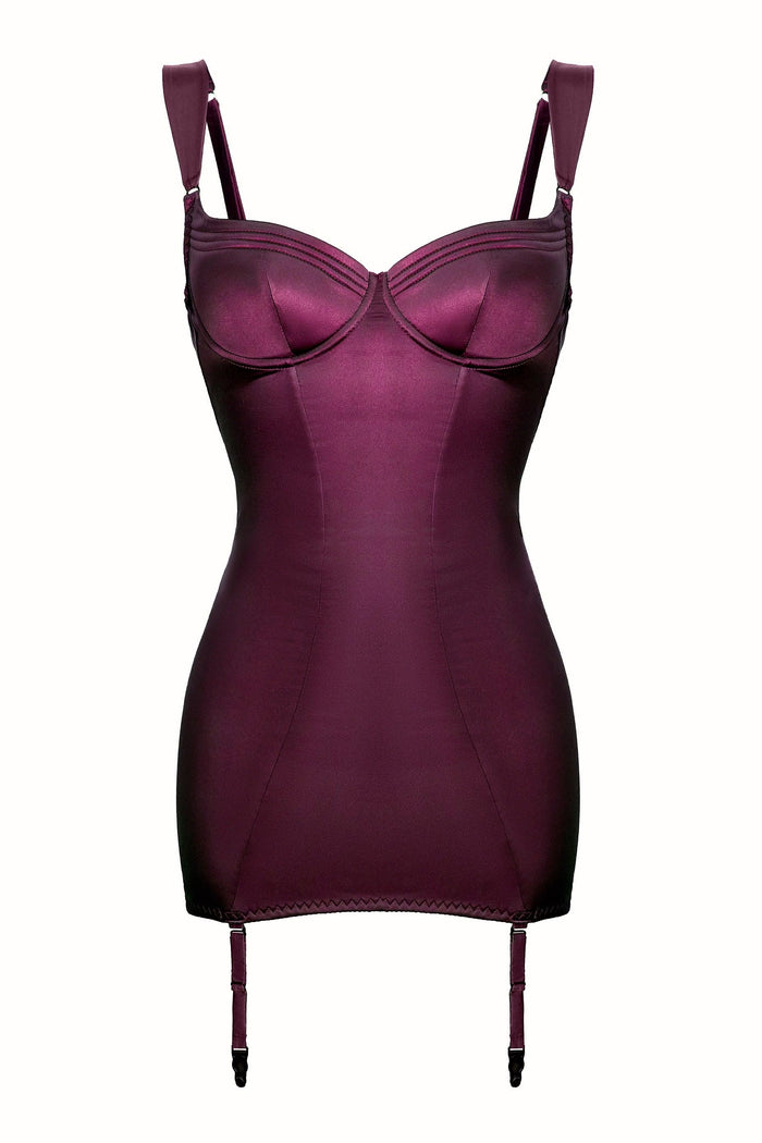 Cymothoe Plum garter dress - yesUndress