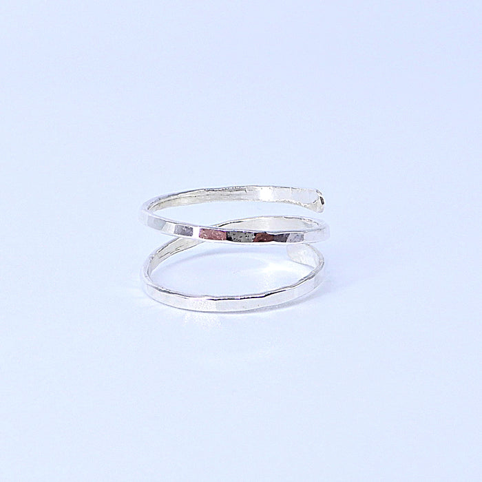 Double Strand Ring Size 7 Silver