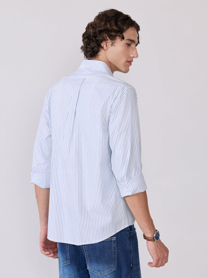 Men's Smart Fit Striped Shirt - blue