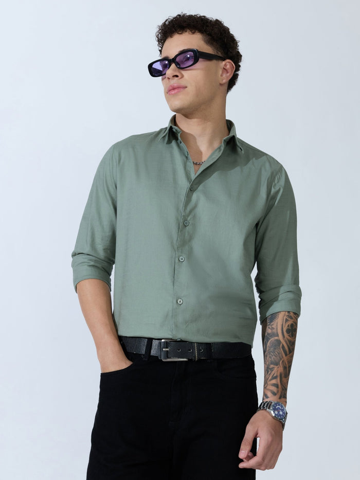 Farana - Green Dobby Shirt