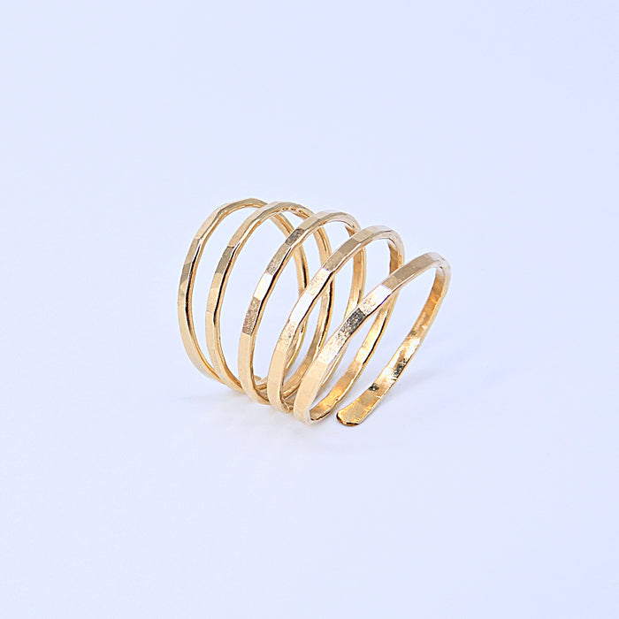 Five Strand Ring Size 8 Gold