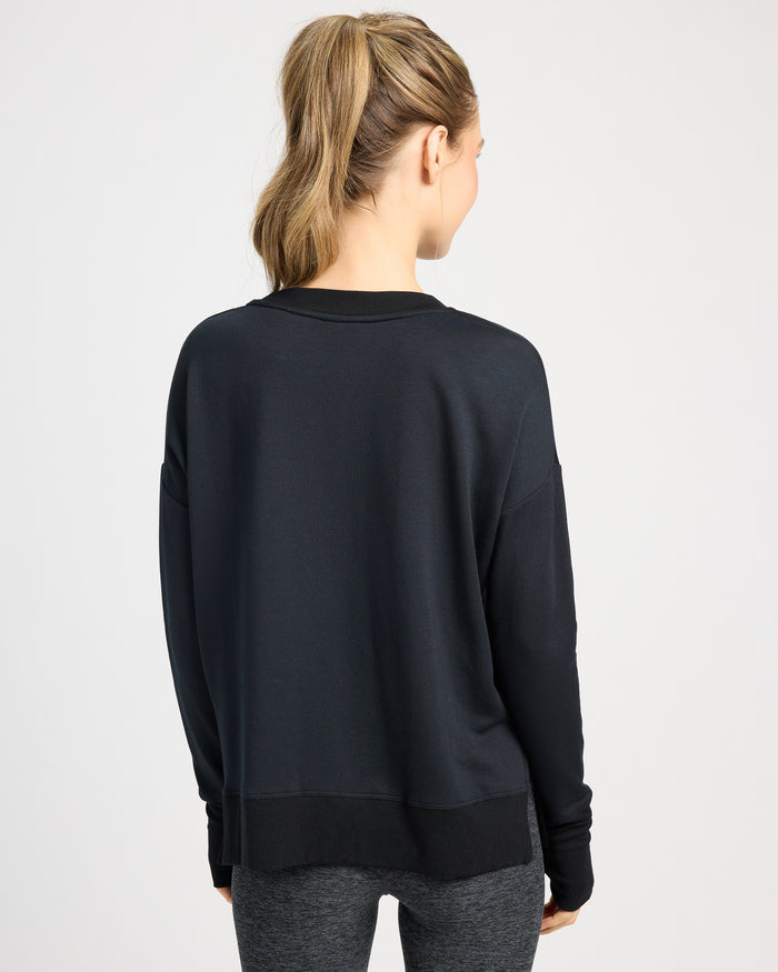 Black $|& Interval Flex Pullover - SOF Back