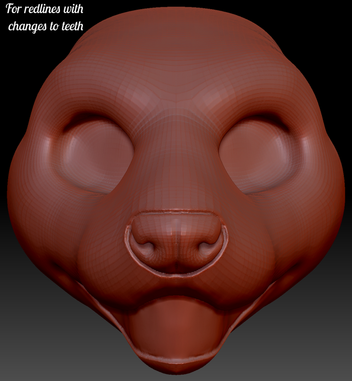Gender Neutral Ferret Head Base Variant 2