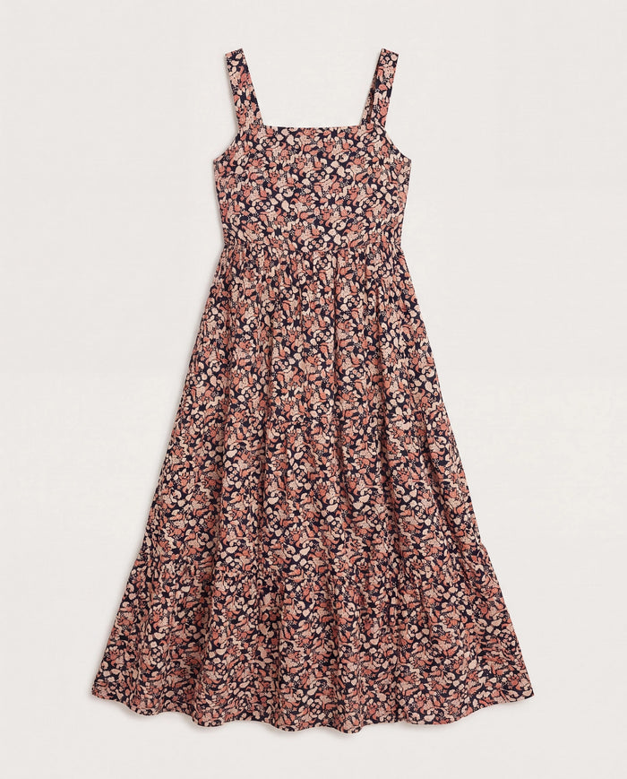 Black Floral $|& SEAS Isabella Tiered Dress - Hanger Detail