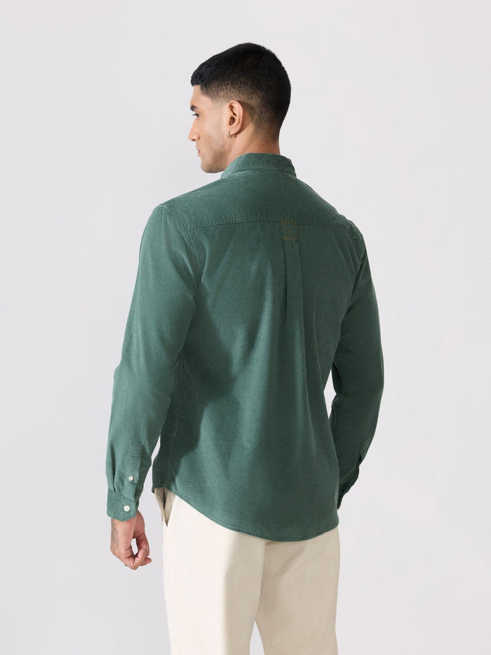 Kokamo - Relaxed Corduroy Shirt - Forest Green