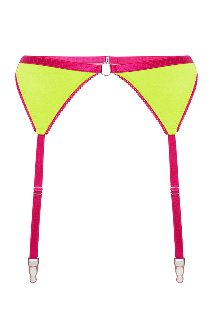Mandy Party Lime garter belt