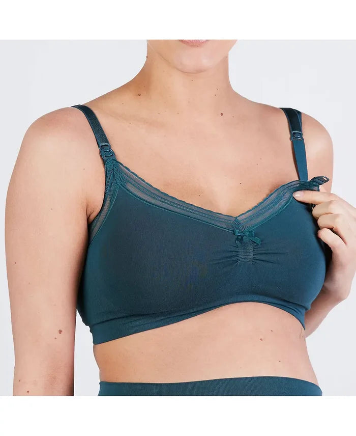 Maternity and nursing seamless bra Milk green