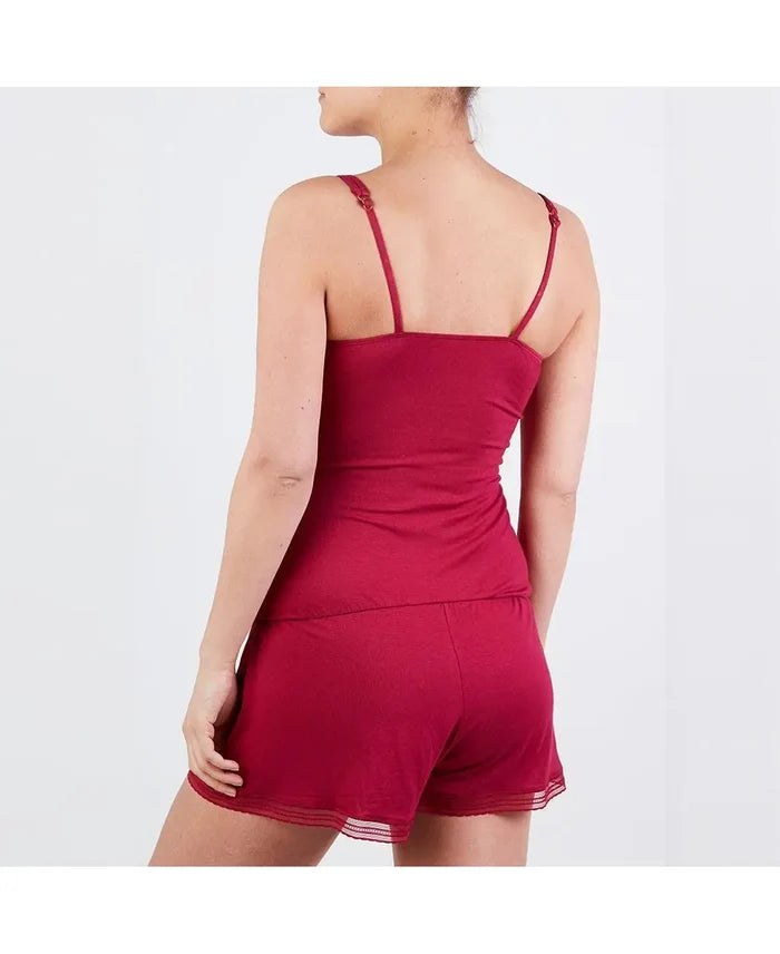 Maternity playsuit MILK burgundy - pajama