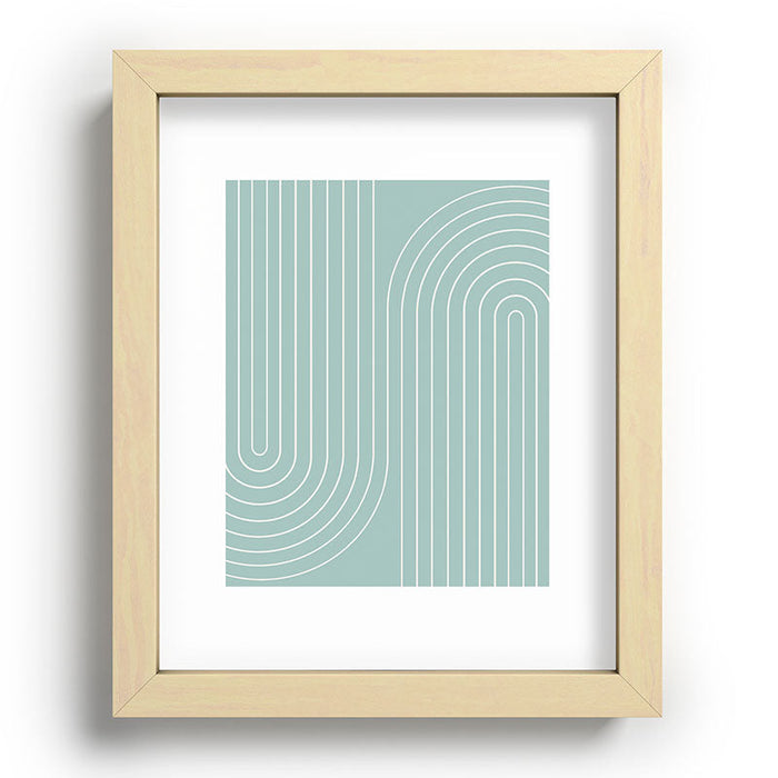 Minimal Line Curvature Sage Recessed Framing Rectangle