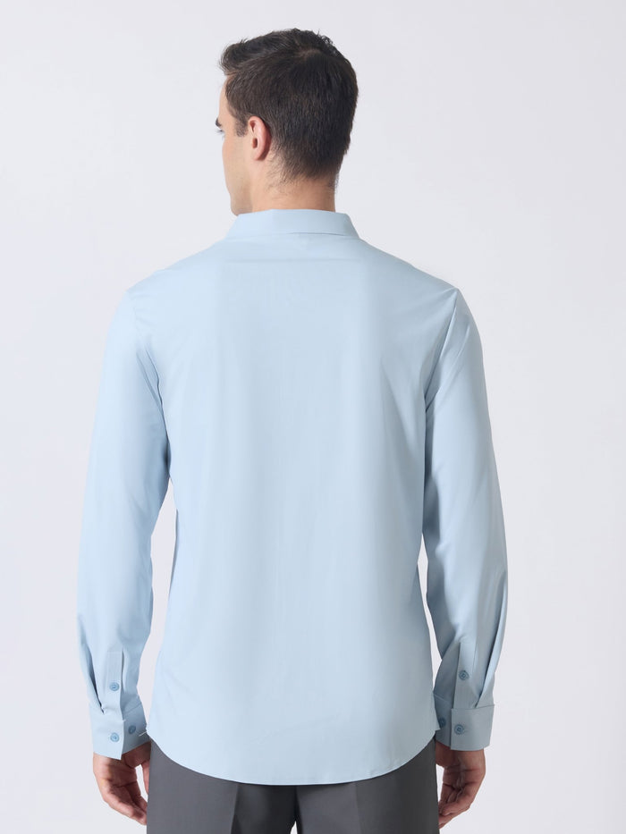 Nemo-10 - Stone Embellished Shirt - Light Blue
