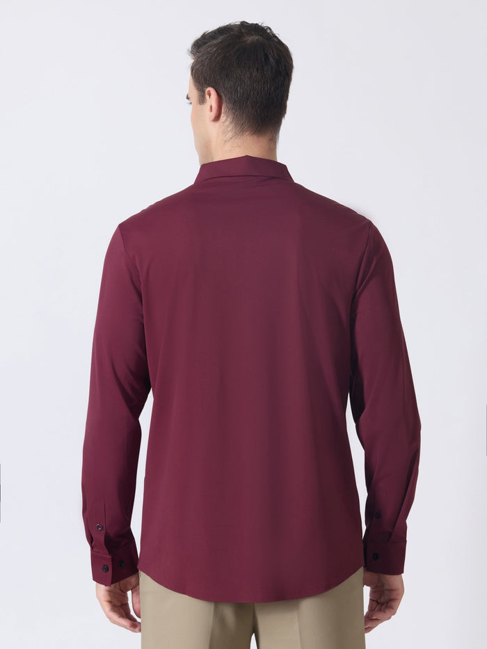 Nemo-6 - Stone Embellished Shirt - Maroon