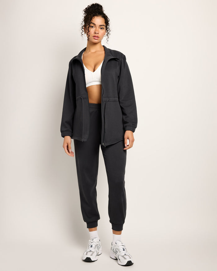 Black $|& Interval Double Knit Nomad Jacket - UGC On Fig