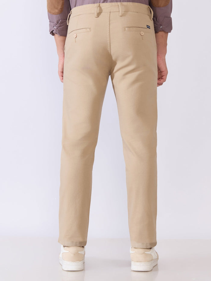Orren - Slim Fit Cotton Pant - Dark Beige