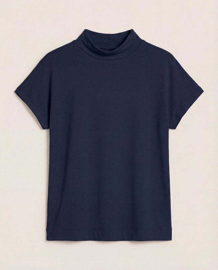 Mariner Midnight $|& SEAS Pier Funnel Neck Hacci Tee - Hanger Detail