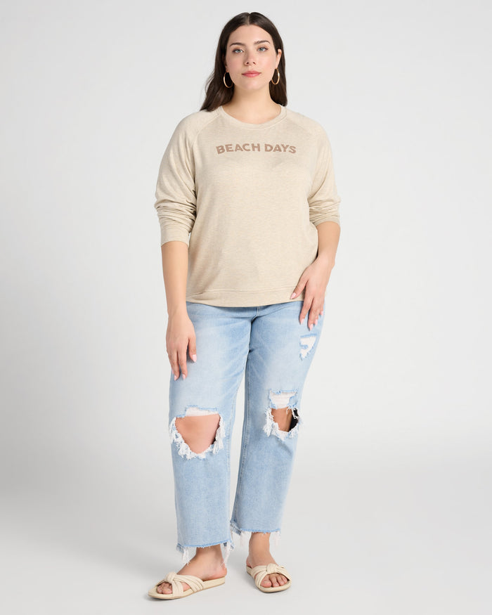 Marble $|& SEAS Beach Days Graphic Sweatshirt - SOF Full Front