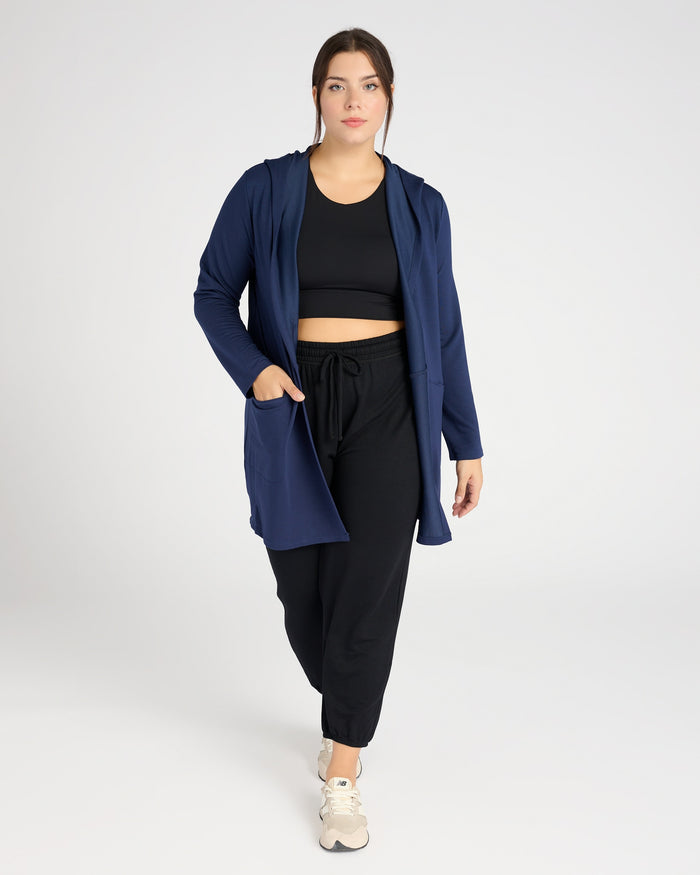 Blue Iris $|& Skechers SKECHLUXE Restful Hoodigan - SOF Full Front
