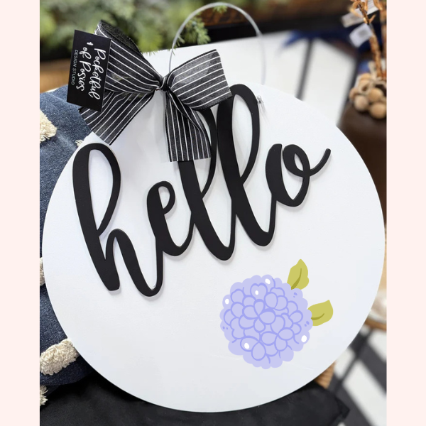 Purple Hydrangea Printed Attachment