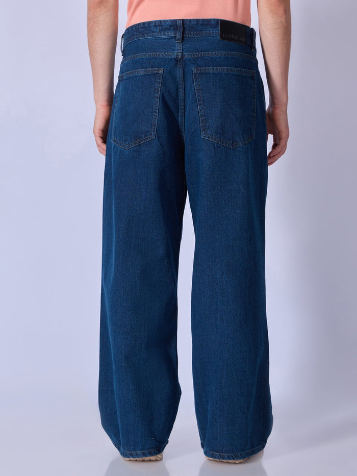 Men's Baggy Pleated Jeans