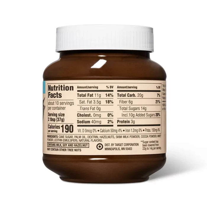 Reduced Sugar Chocolate Hazelnut Spread