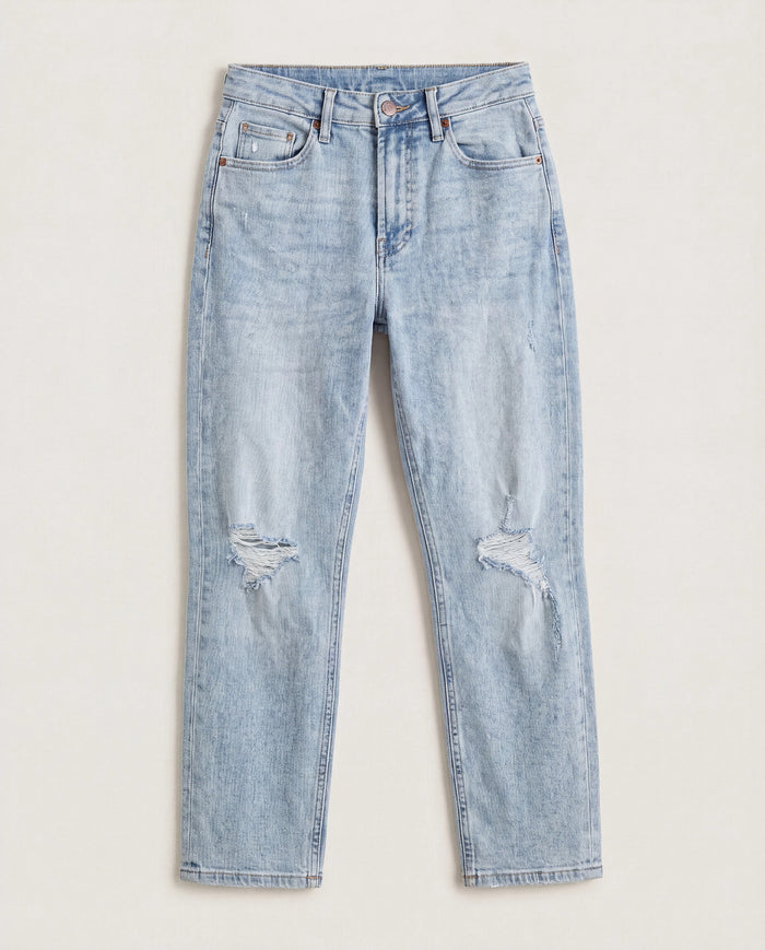 Light Wash $|& Herizon Rena High Rise Mom Jean - Hanger Detail