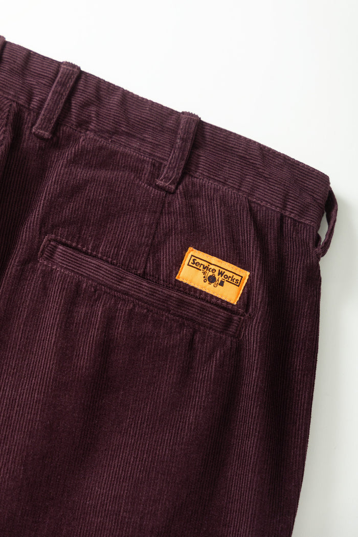 Service Works - Fine Cord Part Timer Pant - Burgundy