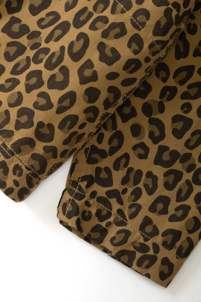 Service Works - Patterned Easy Chef Shirt - Brown Leopard