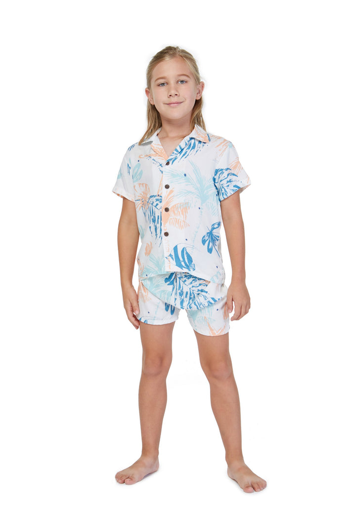 Sibling Makuakane Set in Sandy Beach White