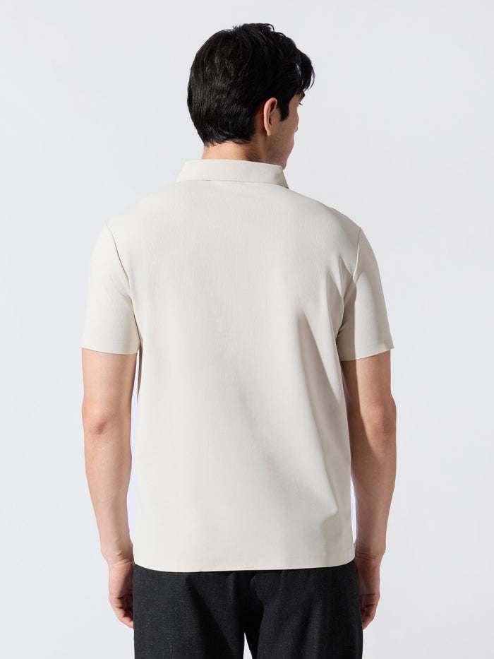Men's Cream Regular Fit Polo T-Shirt