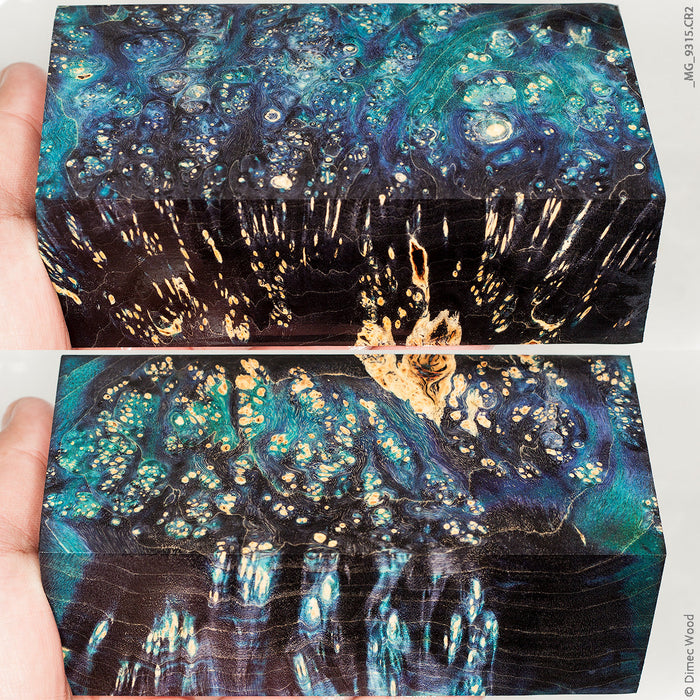 Stabilized wood box elder burl block