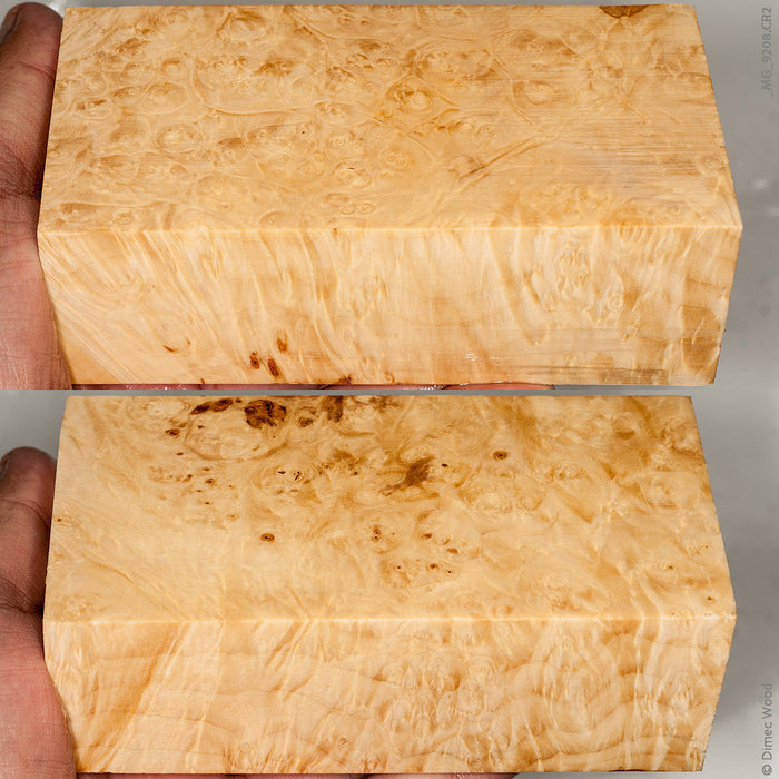 Stabilized wood box elder burl block
