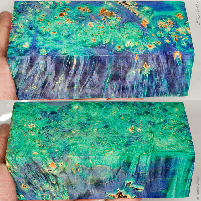 Stabilized wood box elder burl block