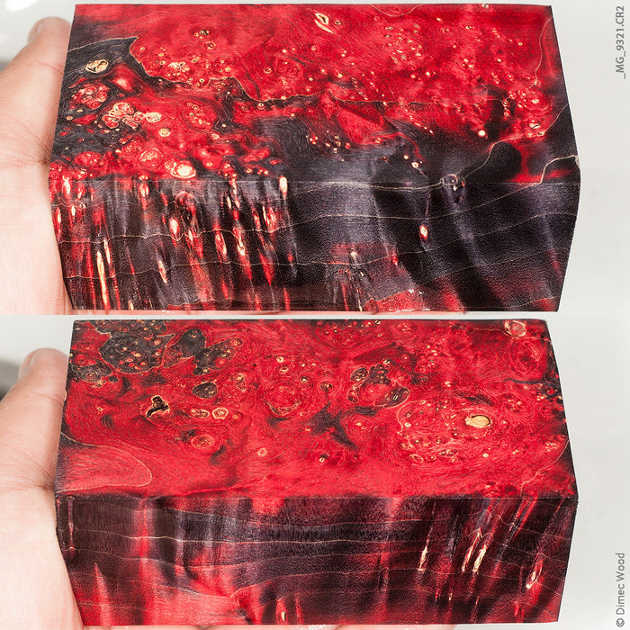 Stabilized wood box elder burl block