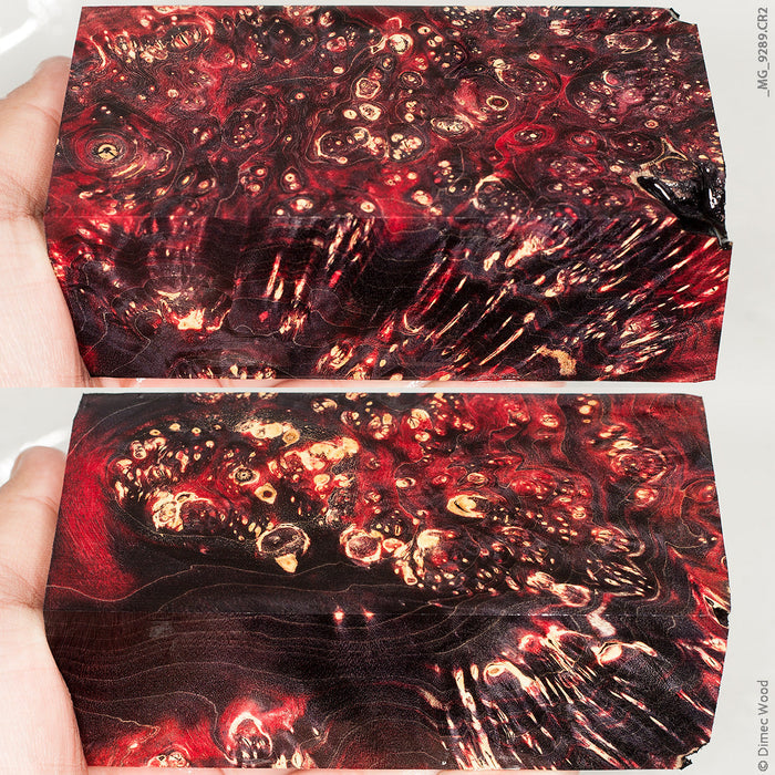 Stabilized wood box elder burl block