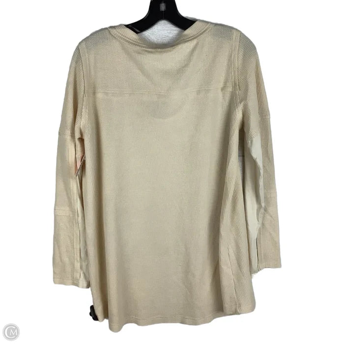 Top Long Sleeve By Pol In Cream, Size: S